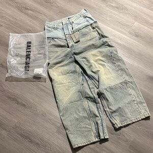 Balenciaga Men's Light Blue Relaxed Jeans